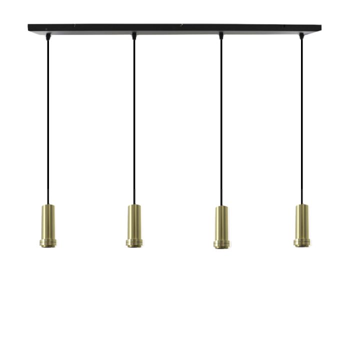 Aluminium Pendelleuchte ohne Schirm Gold, Rika