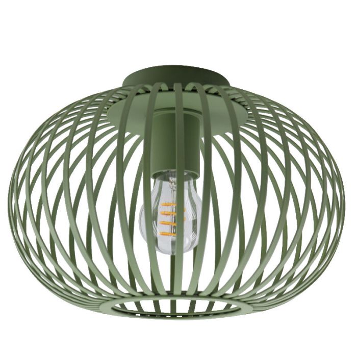 Industrielle Deckenlampe Grün, Lieve