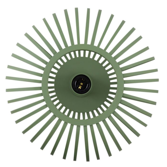Industrielle Deckenlampe Grün, Lieve