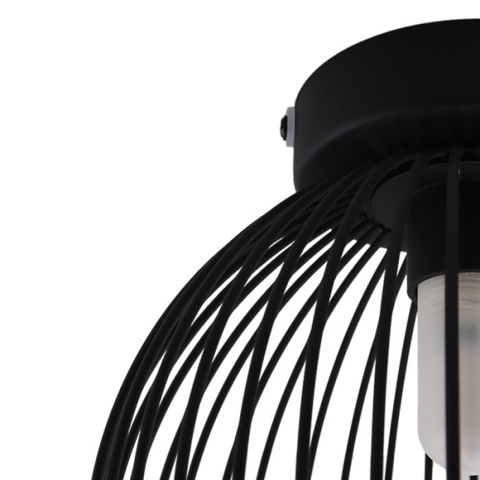 Industrielle Badezimmer Deckenleuchte Schwarz, Wiro, IP44