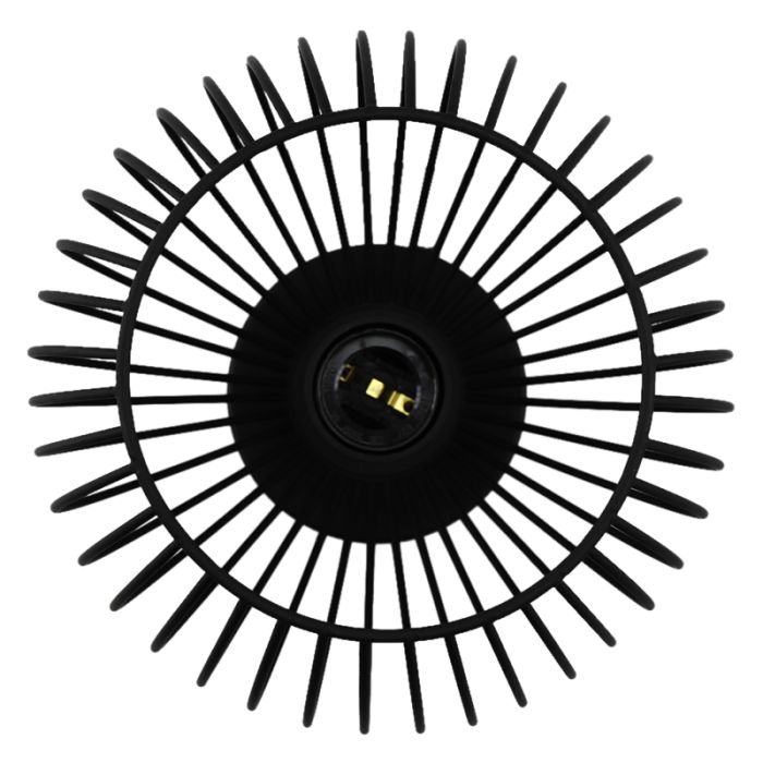 Industrielle Tischlampe Wiro, schwarz, Metall, Mit Schalter