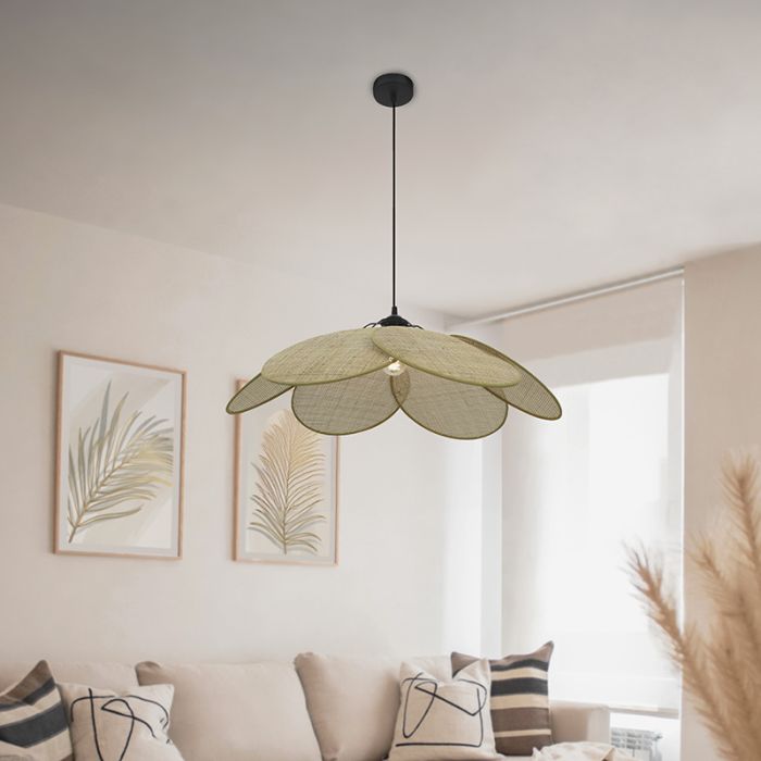 Rattan Pendelleuchte Braun, Rowen