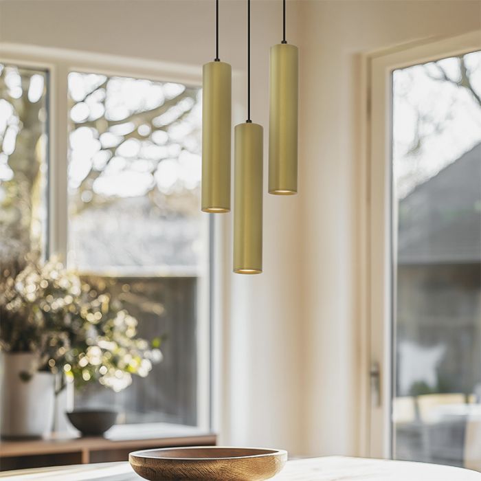 Moderne Pendelleuchte Messing, Nadi