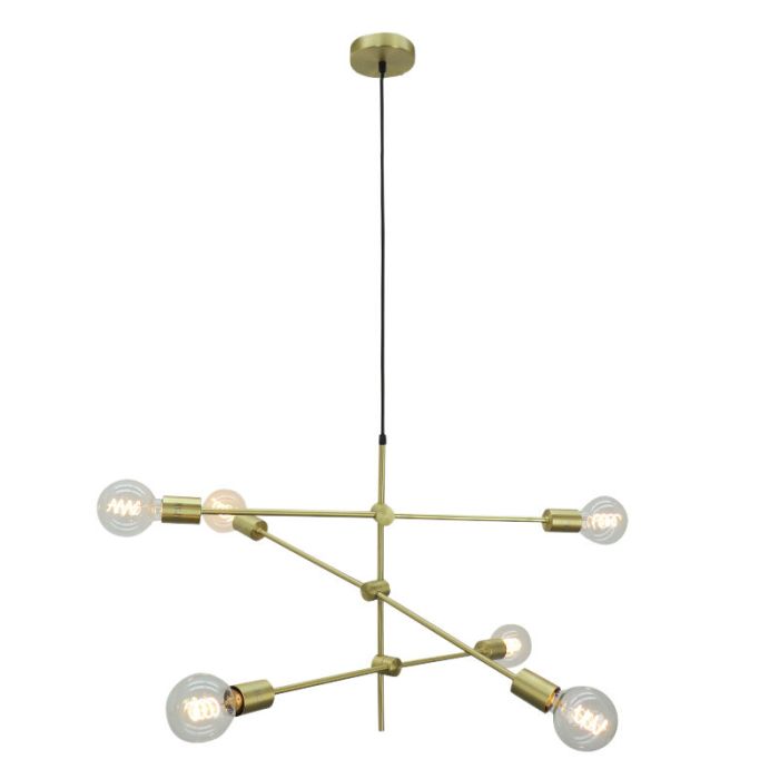 Moderne Pendelleuchte Messing, Nica