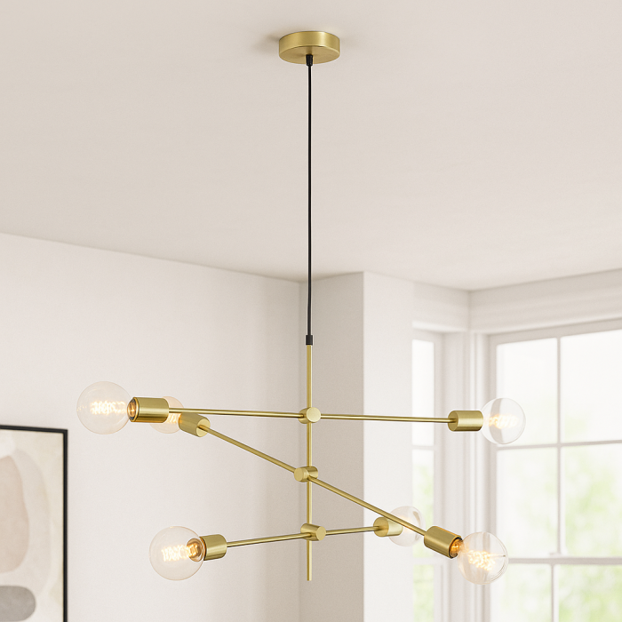Moderne Pendelleuchte Messing, Nica