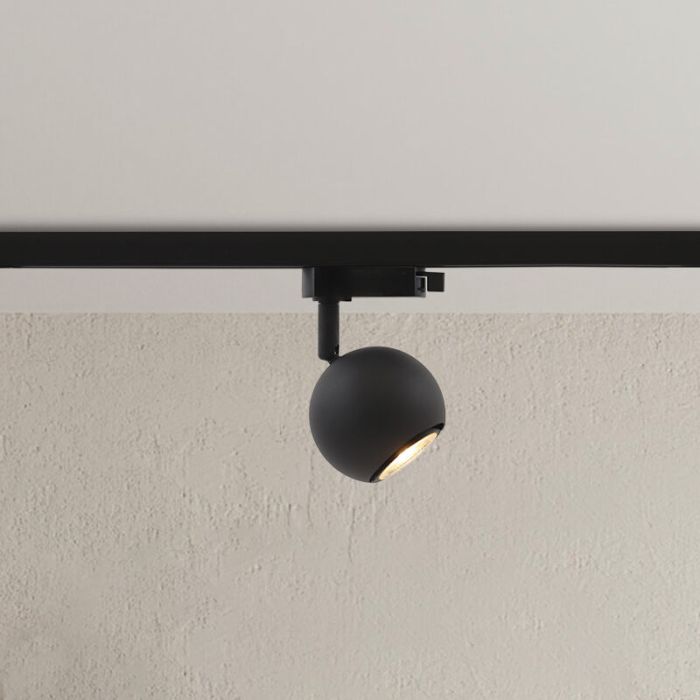 Moderne 1 phase Schienen Lampe Schwarz, Alco