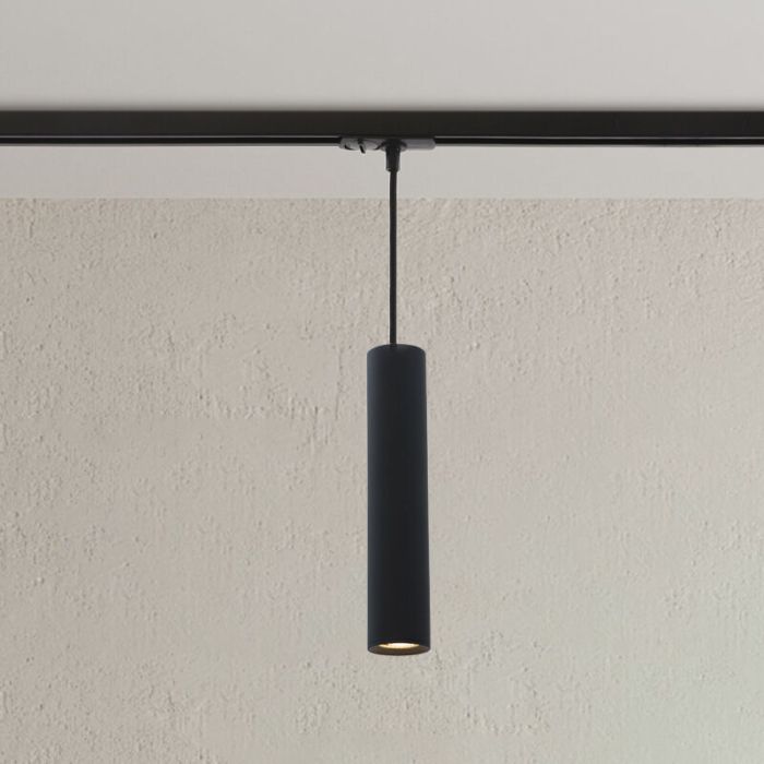 Moderne 1 phase Schienen Lampe Schwarz, Nadi