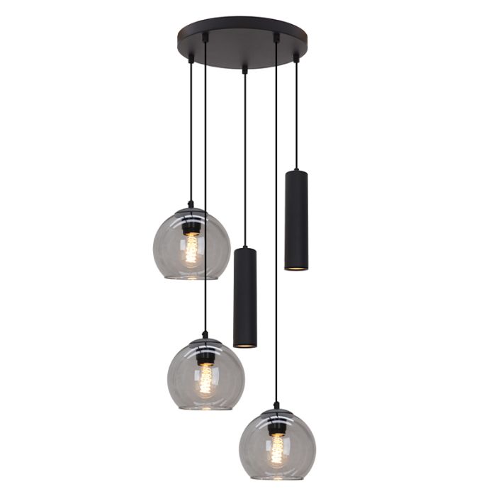 Moderne Pendelleuchte Schwarz, Gianni