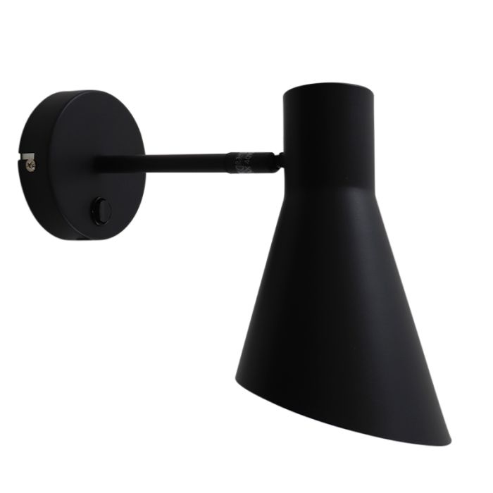 Moderne Wandleuchte Schwarz, Vico, mit Schalter
