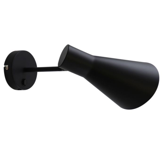 Moderne Wandleuchte Schwarz, Vico, mit Schalter