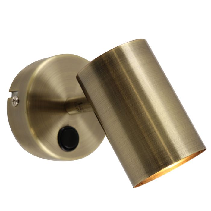 Moderne Wandleuchte Bronze, Elena, mit Schalter