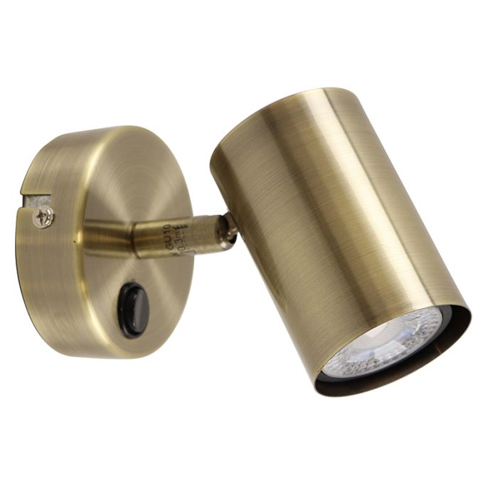 Moderne Wandleuchte Bronze, Elena, mit Schalter