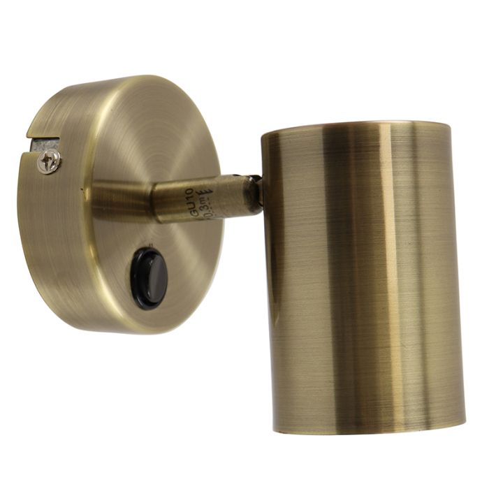 Moderne Wandleuchte Bronze, Elena, mit Schalter