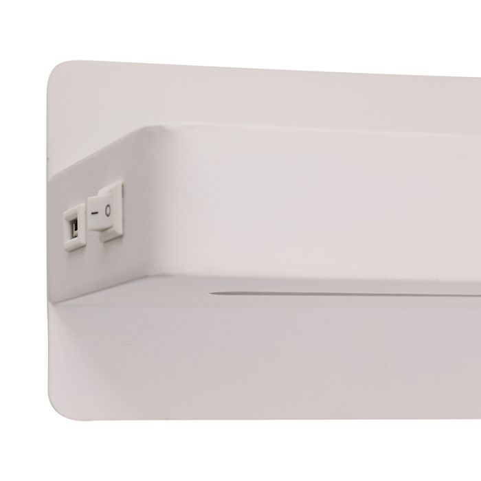 Moderne Wandleuchte Weiß, Gregor, 10W, 3000K LED, mit Schalter