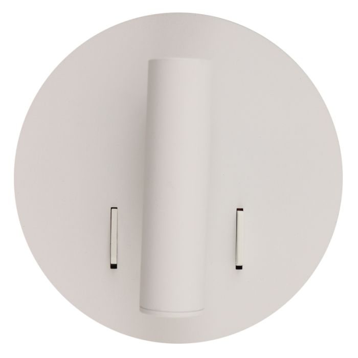Moderne Wandleuchte Weiß, Alec, 9W, 3000K LED, mit Schalter