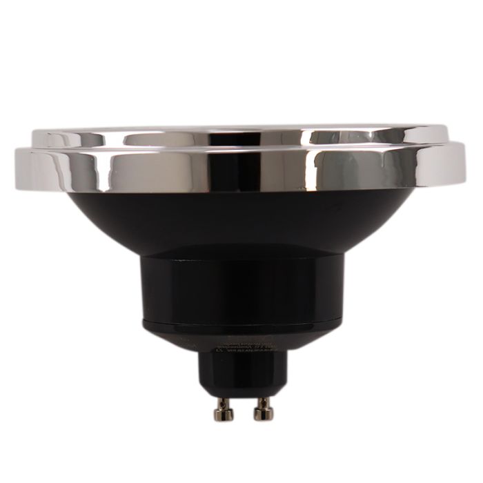 Olucia GU10 (AR111) LED-Lampe Clint, Schwarz, 6W, 2700K