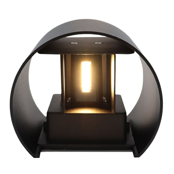 Moderne Smart Wandleuchte Schwarz, Dion, 6W, RGBW LED, IP65