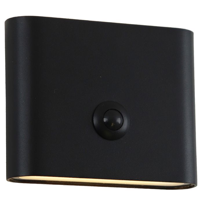 Moderne aufladbare Wandleuchte Schwarz, Rodigo, 1W, 3000K LED, IP44