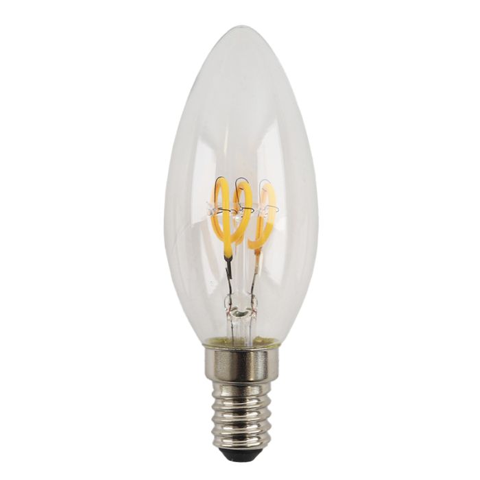 Dimmbare Olucia E14 LED-Kerzenlampe Tuelo, 2W, 2700K