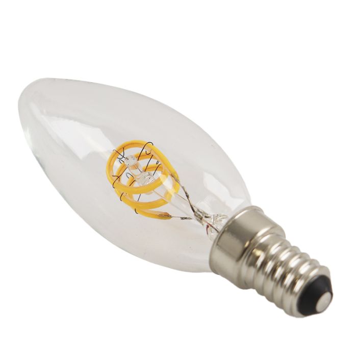 Dimmbare Olucia E14 LED-Kerzenlampe Tuelo, 2W, 2700K
