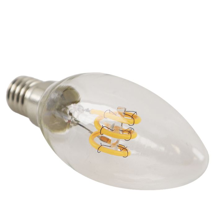 Dimmbare Olucia E14 LED-Kerzenlampe Tuelo, 2W, 2700K