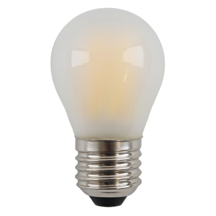 Dimmbare Olucia E27 LED-Filament Lampe Carel, P45, 5W, 2700K