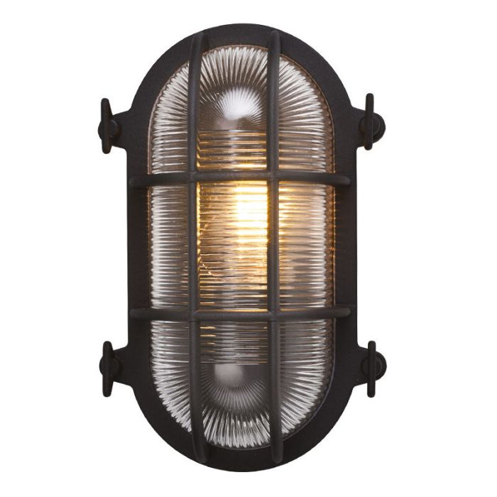 Industrielle Außenleuchte Schwarz, Luce, IP44