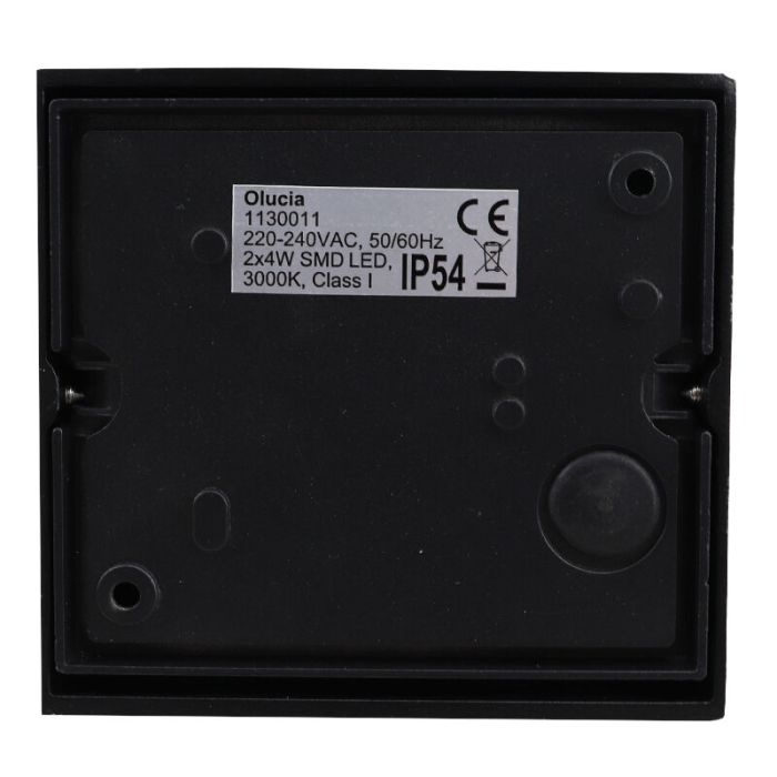 Moderne Außenleuchte Schwarz, Stein, 8W, 3000K LED, IP54