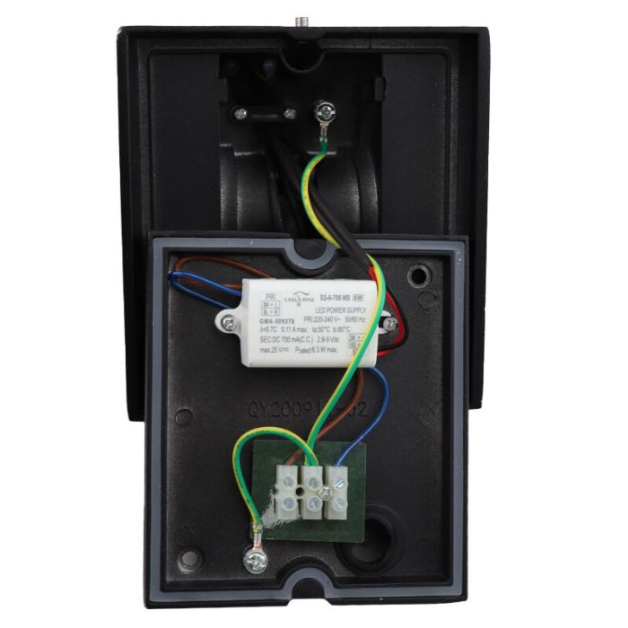Moderne Außenleuchte Schwarz, Stein, 8W, 3000K LED, IP54