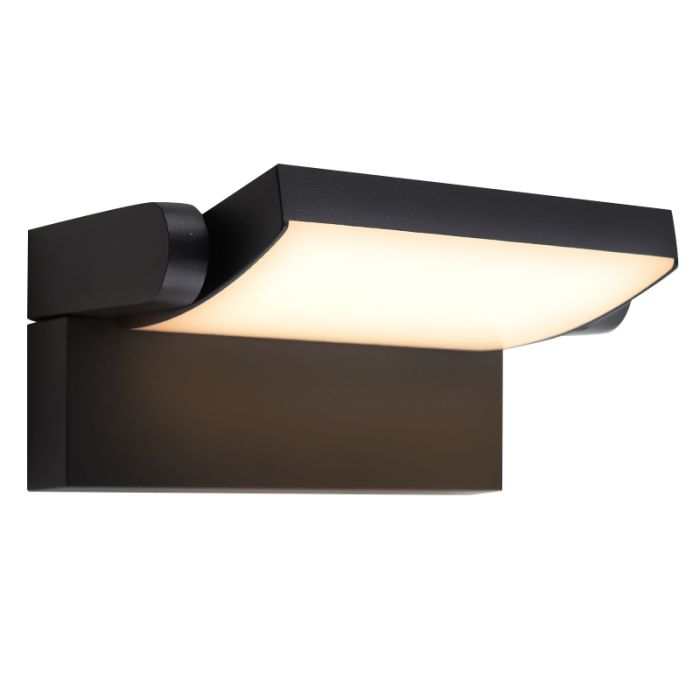 Moderne Außenleuchte Schwarz, Alet, 12,5W, 3000K LED, IP54