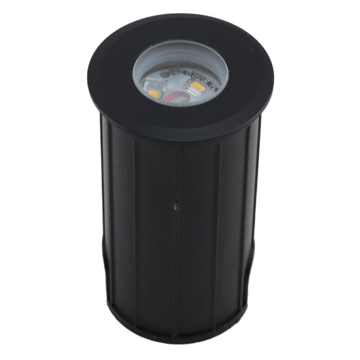 Aluminium Bodeneinbaustrahler außen Schwarz, Catamarca, 3W, 2700K LED, IP68