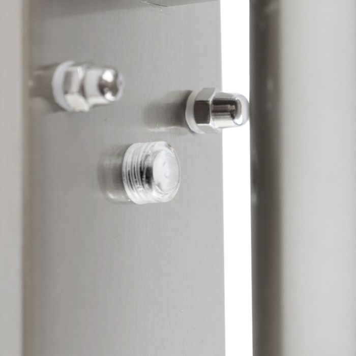 Moderne Außen Wandleuchte mit Dämmerungsmelder Silber, Pedro, IP44