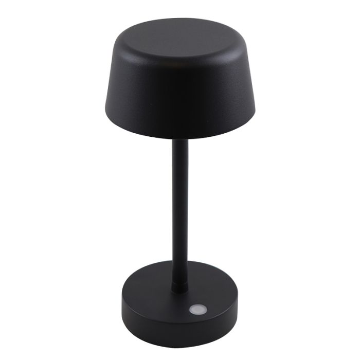 Moderne Außen Tischleuchte Schwarz, Emily, 3W, 3000K LED, IP44, 3-stufig dimmbar