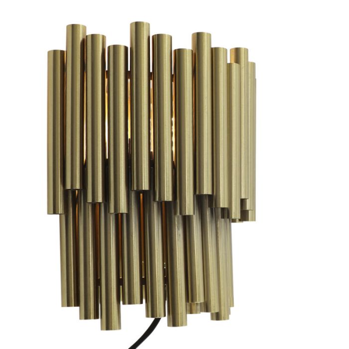 Moderne Wandleuchte Messing, Joelle, mit Schalter