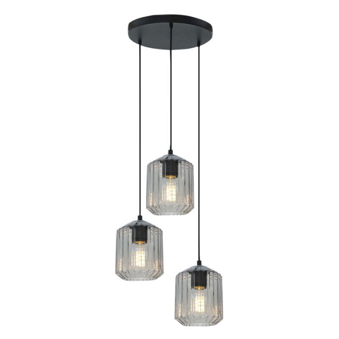 Retro Pendelleuchte Transparent, Jisca