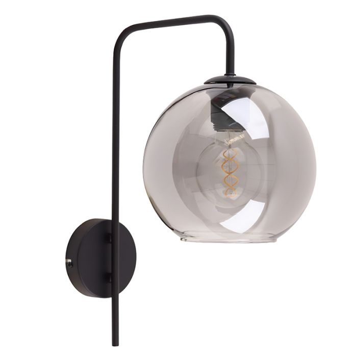 Design Wandleuchte Grau, Giada, mit Schalter