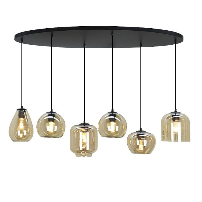 Moderne Pendelleuchte Bernstein, Caia