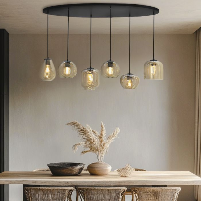 Moderne Pendelleuchte Bernstein, Caia