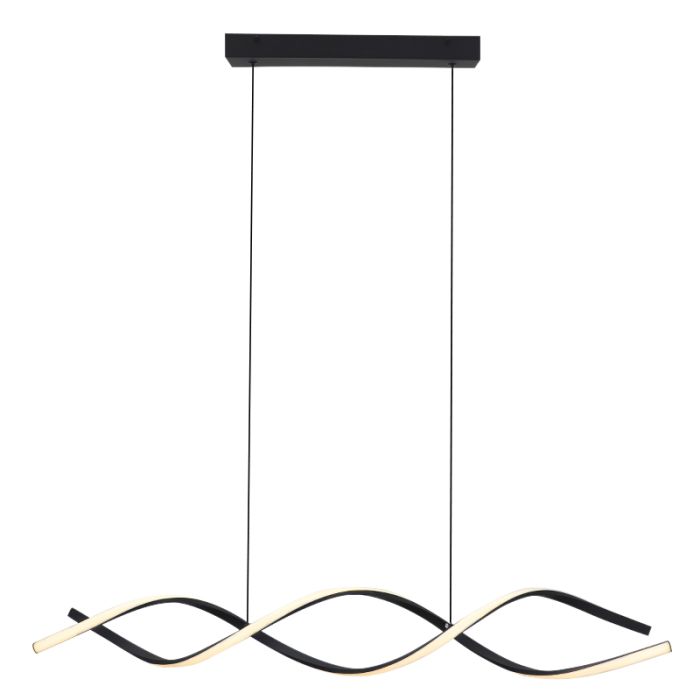 Design Pendelleuchte Schwarz, Kuno, 45W, 3000K LED, 3-stufig dimmbar