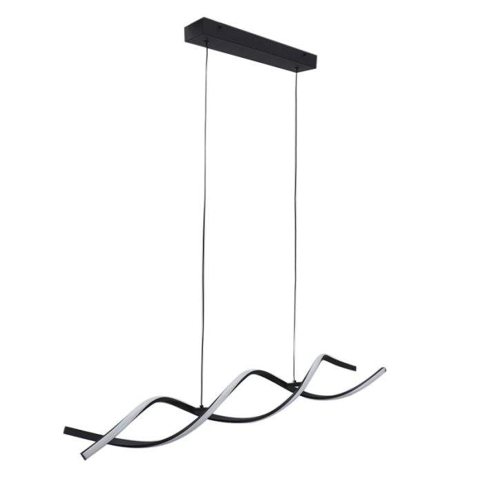 Design Pendelleuchte Schwarz, Kuno, 45W, 3000K LED, 3-stufig dimmbar
