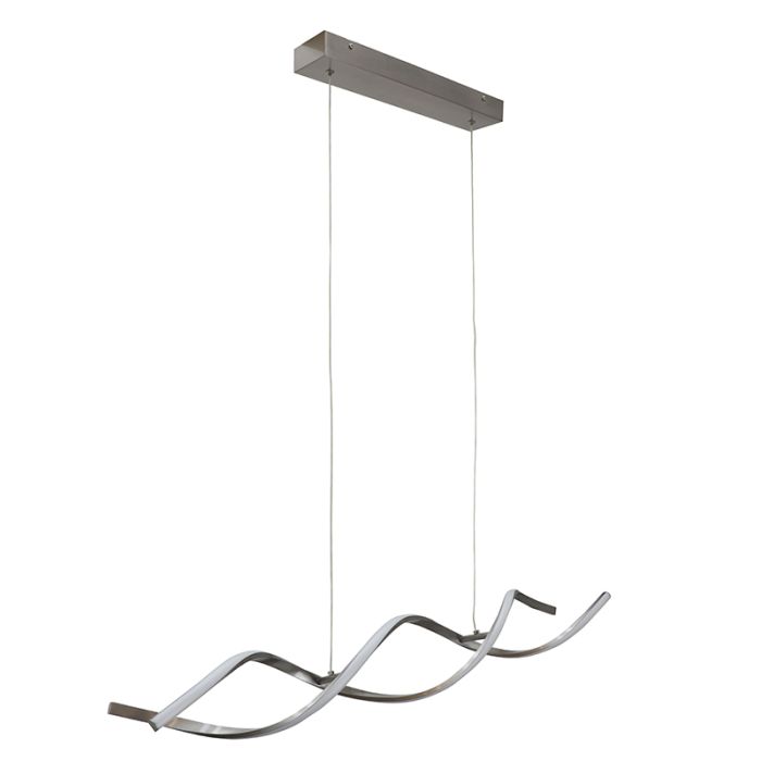 Design Pendelleuchte Silber, Kuno, 45W, 3000K LED, 3-stufig dimmbar