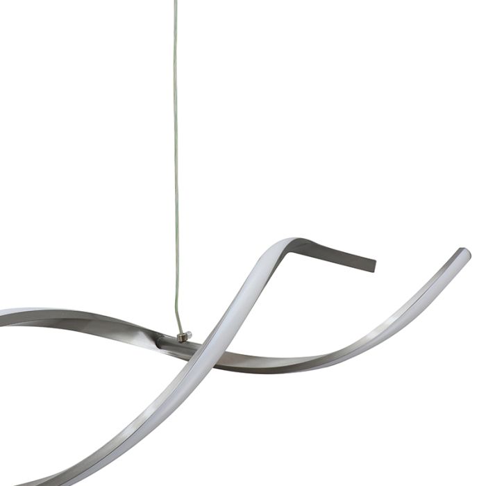 Design Pendelleuchte Silber, Kuno, 45W, 3000K LED, 3-stufig dimmbar