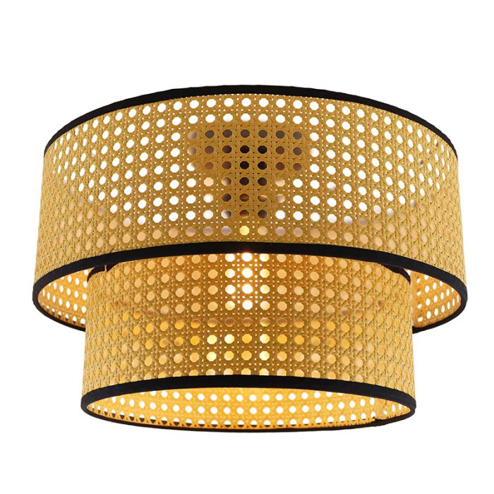 Rattan Deckenleuchte Braun, Kirsten