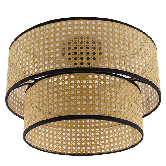 Rattan Deckenleuchte Braun, Kirsten