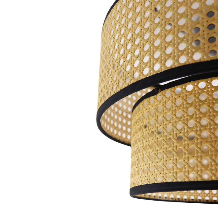 Rattan Deckenleuchte Braun, Kirsten