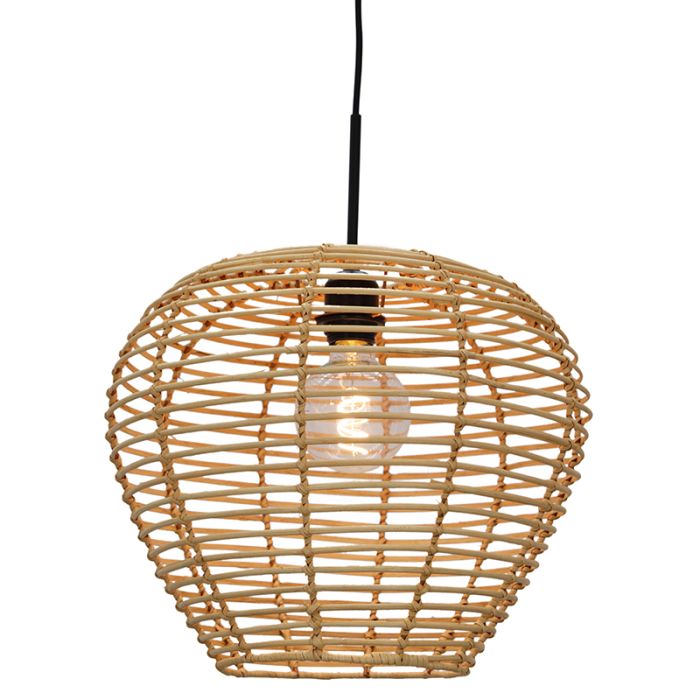 Rattan Pendelleuchte Braun, Irene
