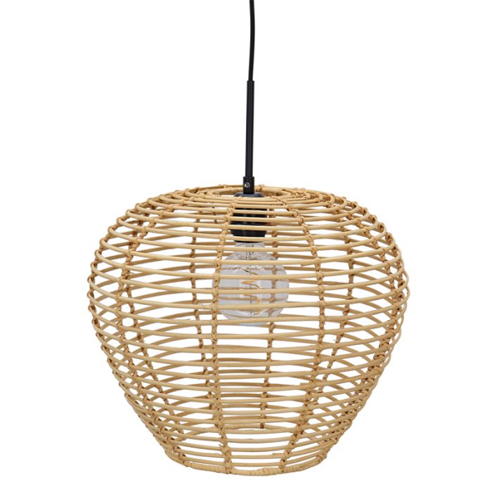 Rattan Pendelleuchte Braun, Irene