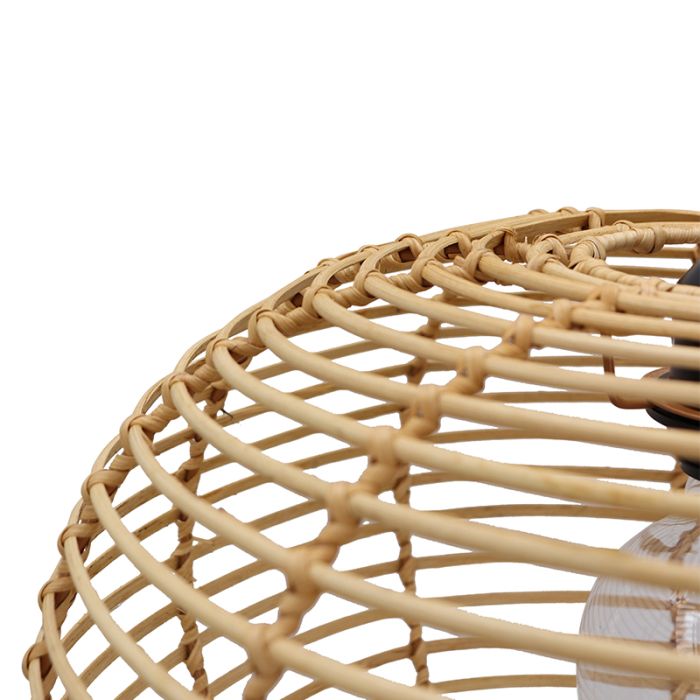 Rattan Pendelleuchte Braun, Irene