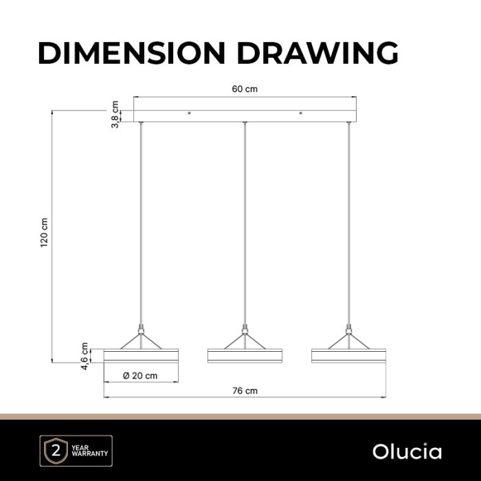 Design Pendelleuchte Messing, Lava, 56W, 3000K LED