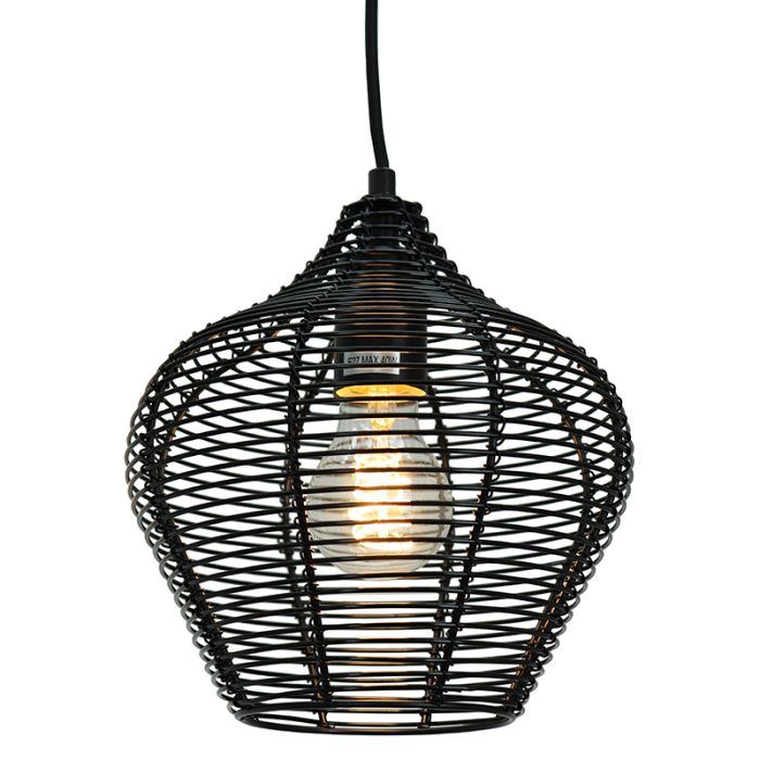 Industrielle Pendelleuchte Schwarz, Pepita